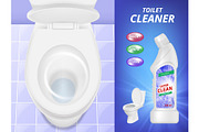 Toilet cleaner advertising. Fresh