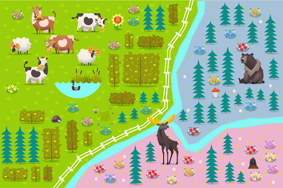 Huge Set of Farm Elements in Illustrations - product preview 1