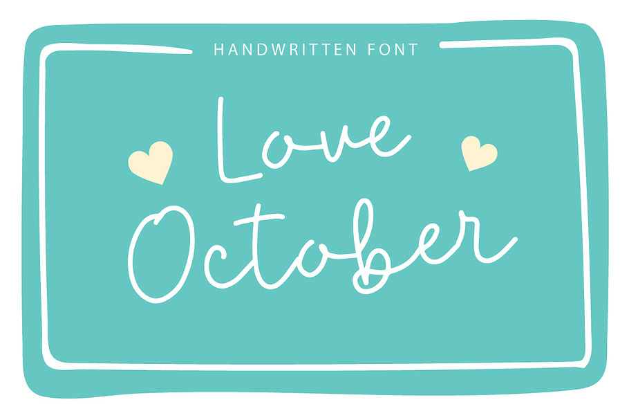 Love October | Handwritten Font in Love Fonts - product preview 8