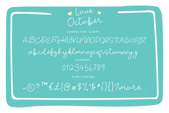Love October | Handwritten Font in Love Fonts - product preview 4