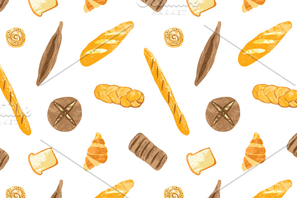 Bakery bundle and seamless pattern in Illustrations - product preview 11