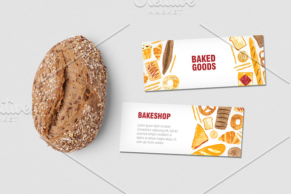 Bakery bundle and seamless pattern in Illustrations - product preview 19