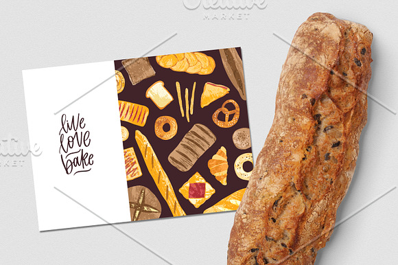 Bakery bundle and seamless pattern in Illustrations - product preview 20