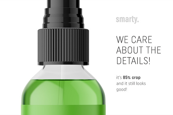 Transparent spray bottle mockup in Product Mockups - product preview 1
