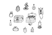 Treasure chest cartoon stickers
