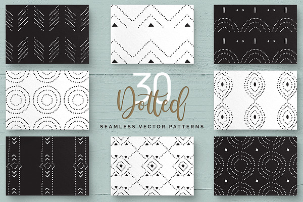 Dotted Vector Patterns & Tiles