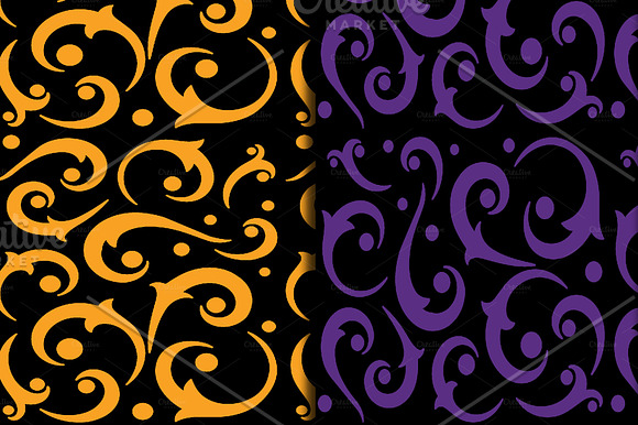 Digital Paper Halloween Swirls & Dot in Patterns - product preview 3