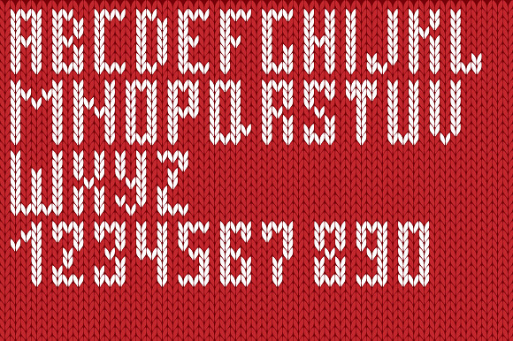 Сhristmas Knitted Font Ol in Display Fonts - product preview 1