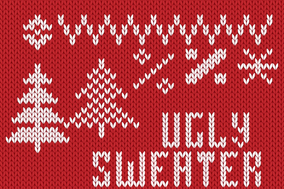 Сhristmas Knitted Font Ol in Display Fonts - product preview 3