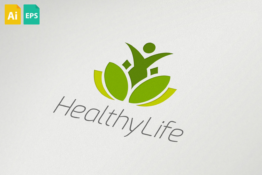 HealthyLife Logo in Logo Templates - product preview 8