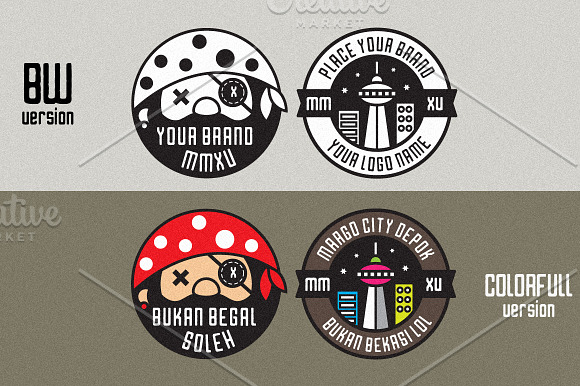50 Pop Badges (Vol.2) + Custom Font in Logo Templates - product preview 3