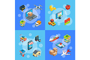 Vector isometric shipping and