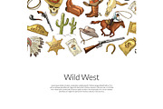 Vector drawn wild west cowboy