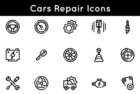 Car Repair Icons in Icons - product preview 1