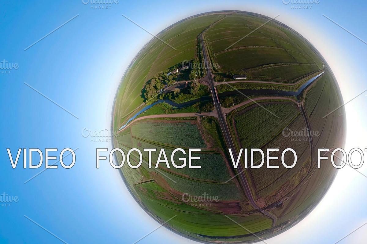 Aerial view of farmland spherical in Graphics - product preview 8
