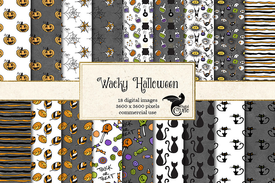 Wacky Halloween Patterns in Patterns - product preview 8