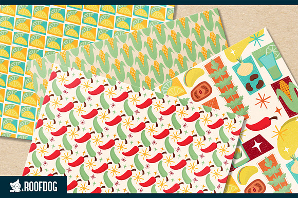 Tacos and tequilas digital paper in Patterns - product preview 2
