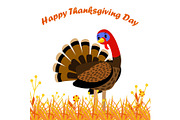 Happy Thanksgiving Day card with