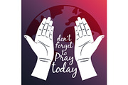 Pray for the World poster with