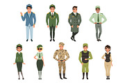 Military uniforms set, Military