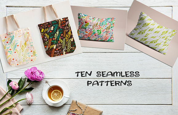 Leaves Handmade Seamless Patterns in Patterns - product preview 6