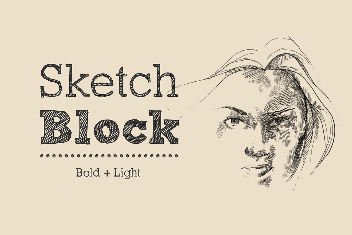 Sketch Block in Block Fonts - product preview 8