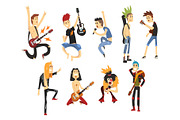 Cartoon rock artists characters