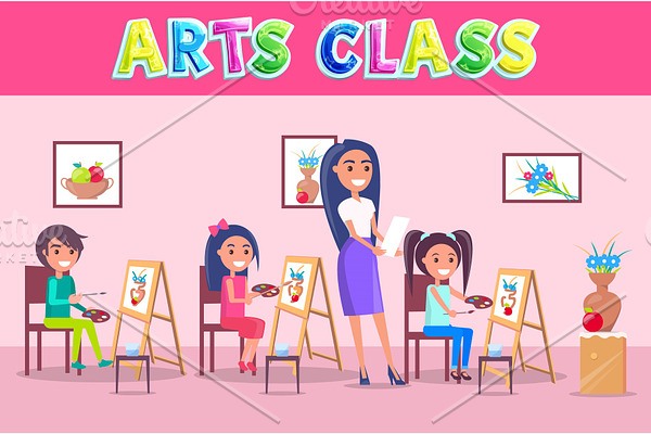 Arts Class School Time Poster with