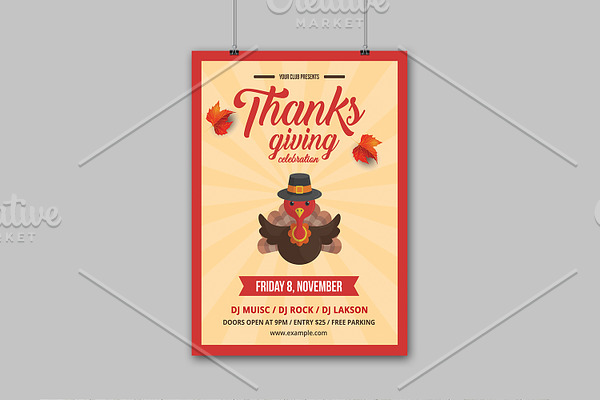 Thanksgiving Party Flyer - V859