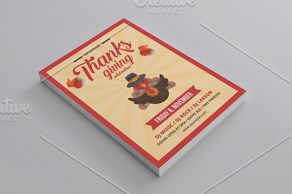 Thanksgiving Party Flyer - V859 in Flyer Templates - product preview 1