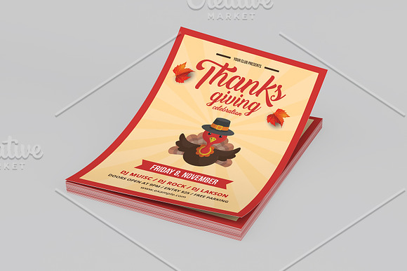 Thanksgiving Party Flyer - V859 in Flyer Templates - product preview 3