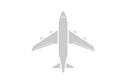 Airplane glyph color icon