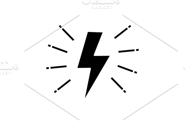Lightning bolt glyph icon