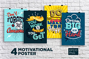 4 Motivational typography poster