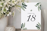 Table Numbers Template for Wedding