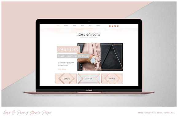 ROSE & PEONY | WIX Blog Template in Website Templates - product preview 2