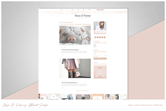 ROSE & PEONY | WIX Blog Template in Website Templates - product preview 3