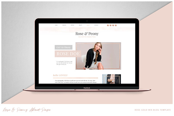 ROSE & PEONY | WIX Blog Template in Website Templates - product preview 4