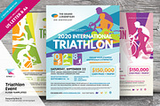 Triathlon Event Flyer Templates