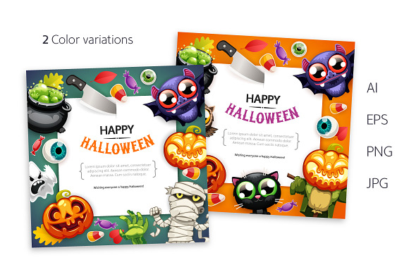 Happy Halloween BG with Copy Space in Illustrations - product preview 1