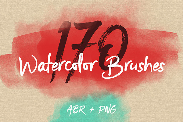 170 Watercolor Brushes Pack for PS