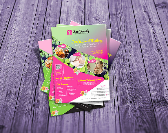 Spa Flyer Beauty Flyer in Flyer Templates - product preview 3