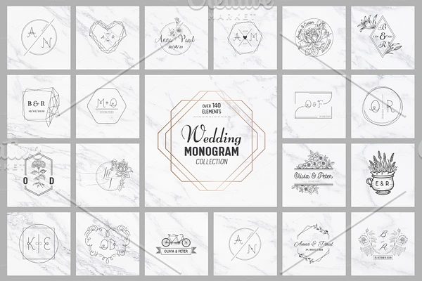SALE! Wedding Monogram Collection