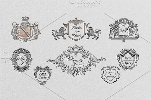 SALE! Wedding Monogram Collection in Illustrations - product preview 6