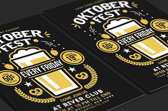 Oktober Fest Flyer in Flyer Templates - product preview 3