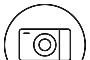 Camera stroke icon, logo