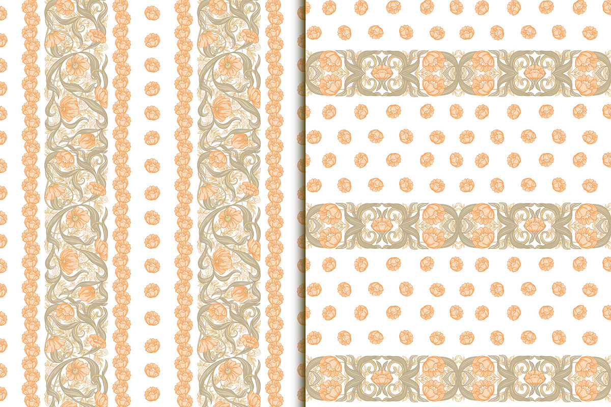 Floral pattern in Art Nouveau Style in Patterns - product preview 8