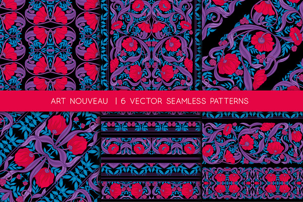 Floral pattern in Art Nouveau Style