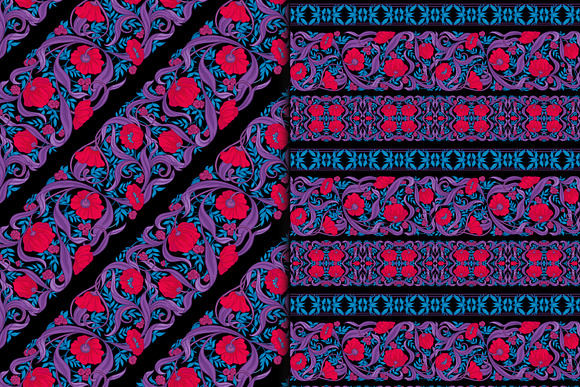 Floral pattern in Art Nouveau Style in Patterns - product preview 3
