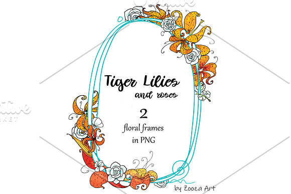 Tiger Lilies & Roses - clip-art in Illustrations - product preview 10